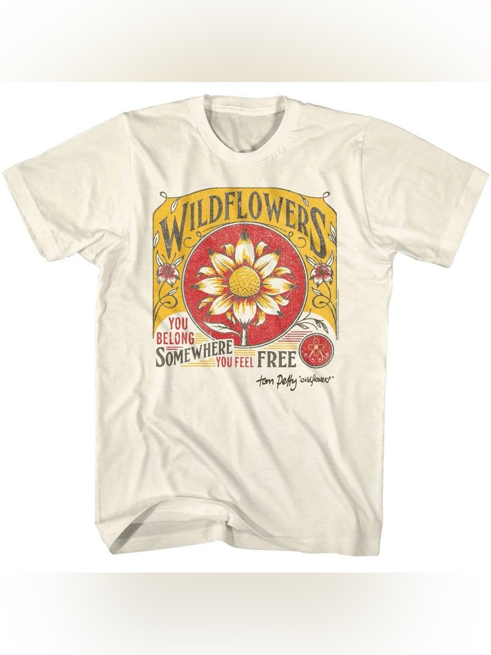'Wildflowers' Graphic Tee - off white